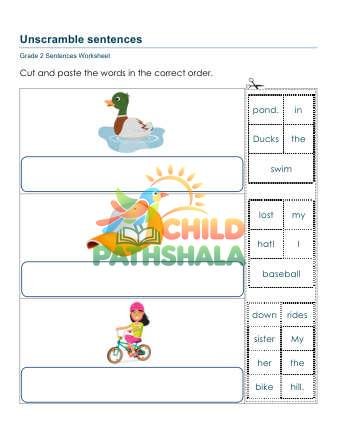 Preview of Unscramble Sentences Zaw