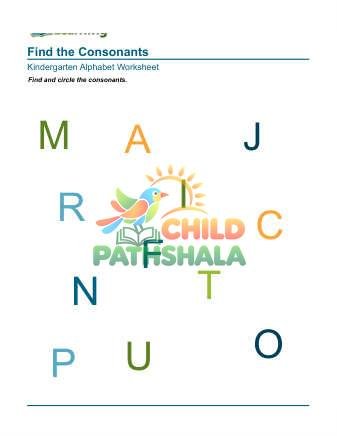 Consonants 3 Worksheet for Grade 1