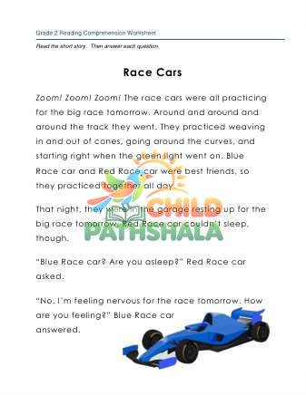 Preview of 2 Reading Race Cars