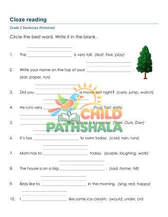 Preview of Cloze Reading Sentences Nkq