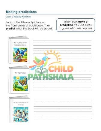 Prediction A Worksheet for Grade 2