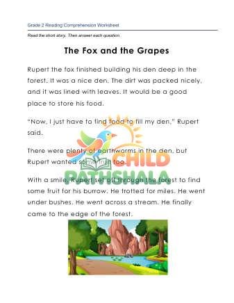 Preview of Story Fox And The Grapes