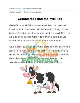 Preview of Story Grimbletoes And The Milk Pail