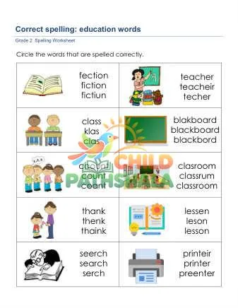 Preview of Correct Spelling Word