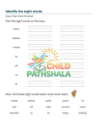 Preview of Recognize Sight Words