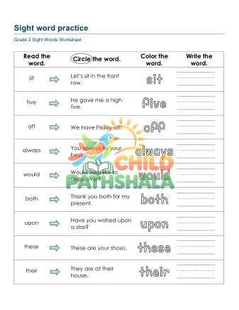 Preview of Sight Word Practice