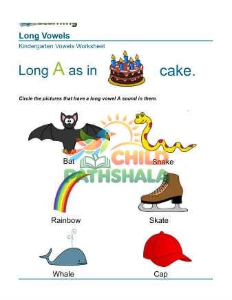 Preview of Long Vowels Circle Letter A