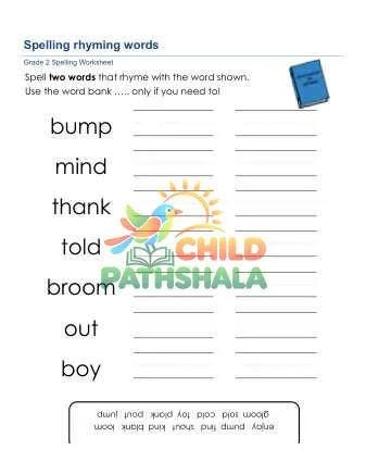 Preview of Spelling Rhyming Words Pmt