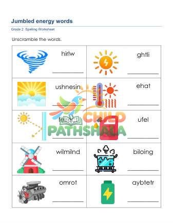Jumbled Words 5 Worksheet for Grade 2