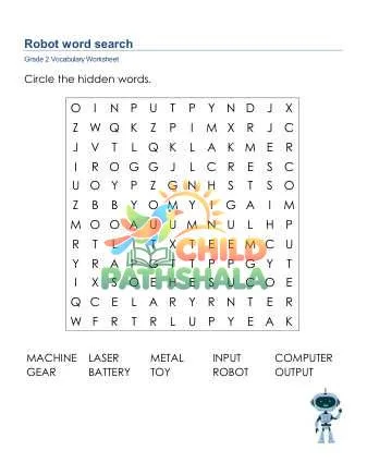 Preview of Robot Word Search Uppercase