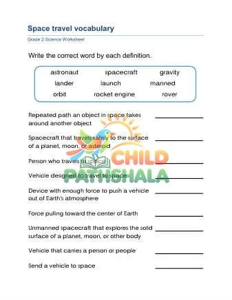 Preview of Space Vocabulary