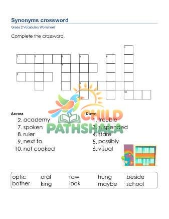 Synonyms Crossword 2