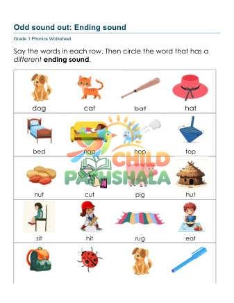 Phoneme Differences Wfy Worksheet for Grade 1