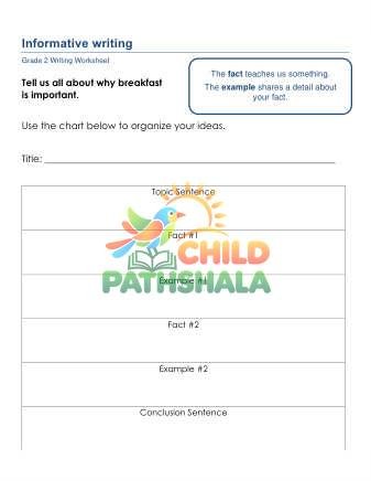 Informative Writing Ezv Worksheet for Grade 2