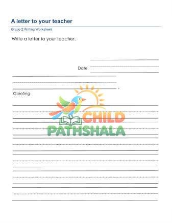 Letter Writing Htx Worksheet for Grade 2