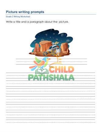 Picture Writing Prompts Worksheet for Grade 2
