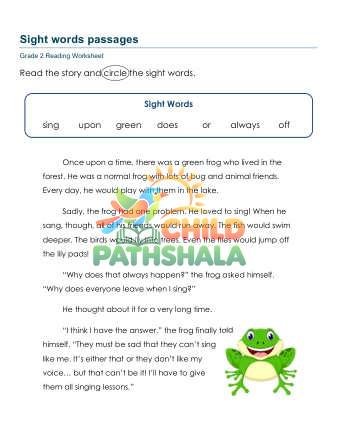 Preview of Sight Word Paragraphs Rlk