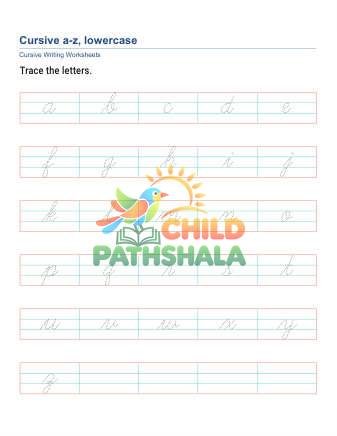 Trace Cursive Letters A Z Lowercase