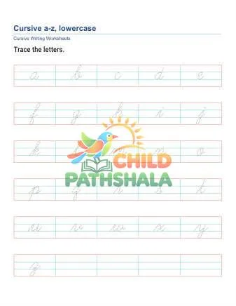 Preview of Trace Cursive Letters A Z Lowercase