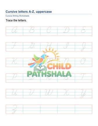 Trace Cursive Letters A Z Uppercase