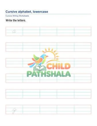 Preview of Write Cursive Letters A Z Lowercase