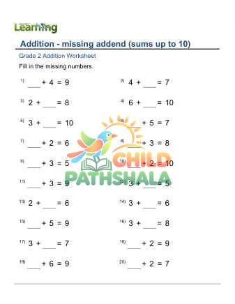Preview of Adding Missing Addend Sum Under 10 F