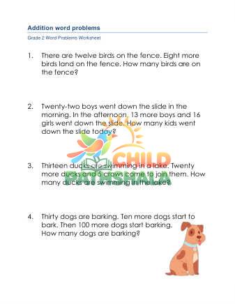 Preview of Addition Word Problems C