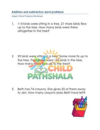 Preview of Mixed Addition And Subtraction Word Problems