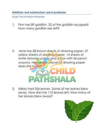 Mixed Addition And Subtraction Word Problems D