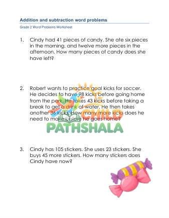 Mixed Addition And Subtraction Word Problems E