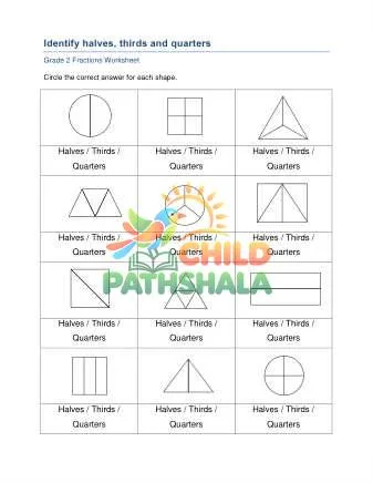 Preview of Fractions Halves Quarters