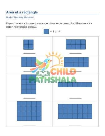 Geometry Area A Worksheet for Grade 2