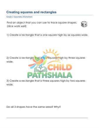 Geometry Composing 2d Shapes B Worksheet for Grade 2