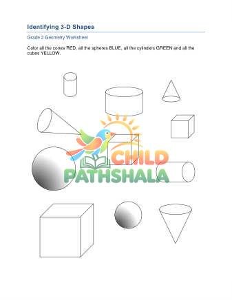 Geometry Identify 3d Shapes A Worksheet for Grade 2