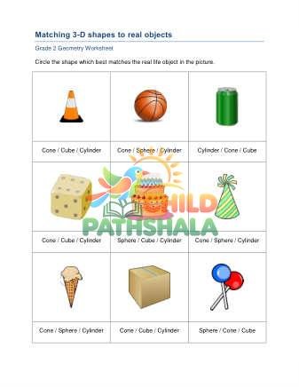 Geometry Identify 3d Shapes B