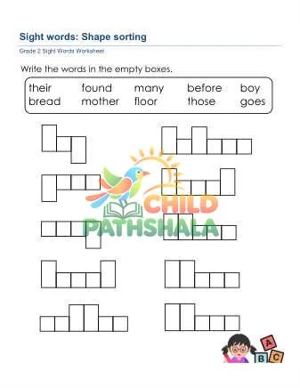 Preview of Sight Word Shapes