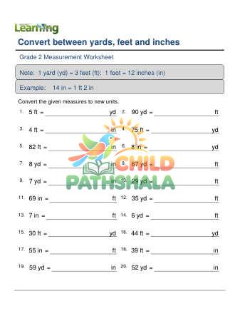 Preview of Convert Yards Feet Inches Hard F