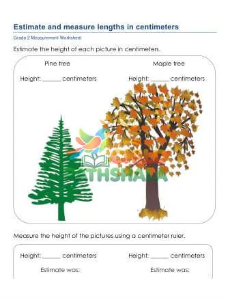 Preview of Measurement Estimating Length Cm