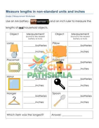 Measurement Length Non Standard Inches D