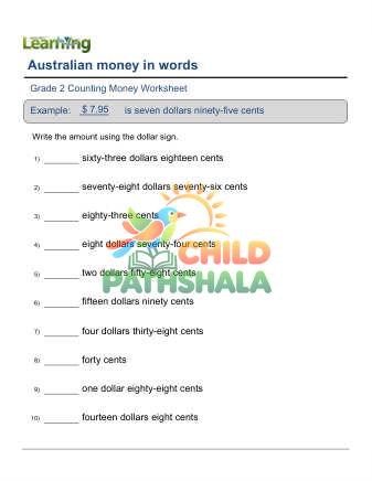 Preview of Australian Money In Words F