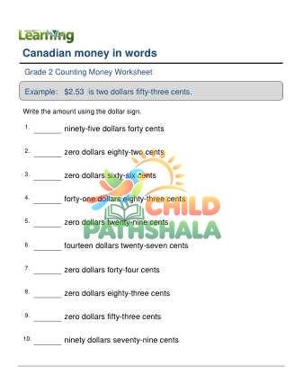 Canadian Money Words To Numbers B