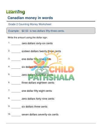 Canadian Money Words To Numbers C