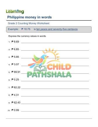 Filipino Money In Words C