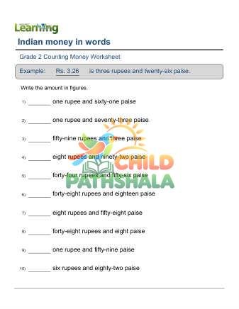 Indian Money In Words E