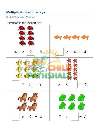 Multiplication Arrays A Worksheet for Grade 2
