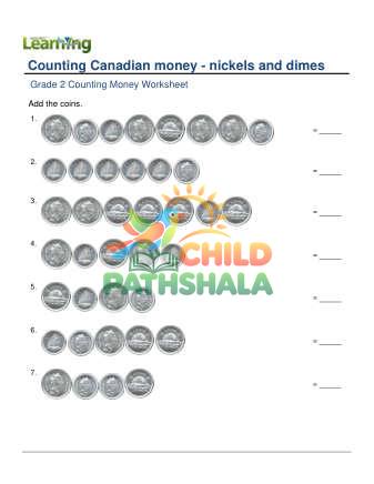 Preview of Counting Money Canadian Nickels Dimes F