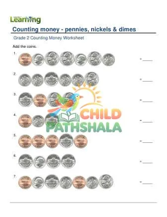 Preview of Counting Money Pennies Nickels Dimes