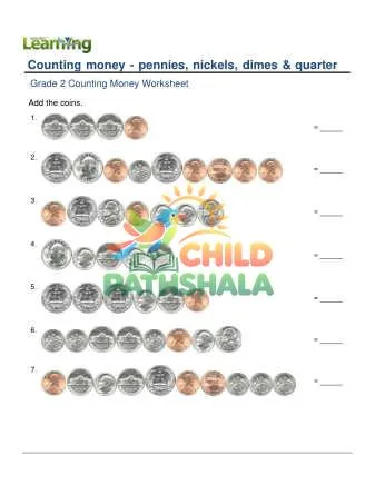 Preview of Counting Money Pennies Nickels Dimes Quarters 10 Coins