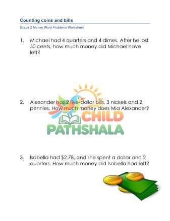 Counting Money Word Problems C