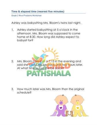 Elapsed Time Word Problems C
